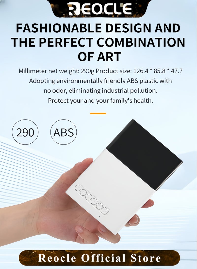 ريوكل جهاز عرض صغير محمول بدقة 1080 بكسل وجهاز عرض أفلام متوافق مع جهاز التلفزيون الذكي وHDMI وUSB والاستخدام الداخلي والخارجي - Image 3