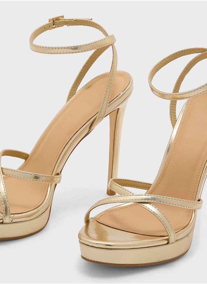 Truffle - Platform Heel Ankle Strap Stilleto Sandal - Image 1
