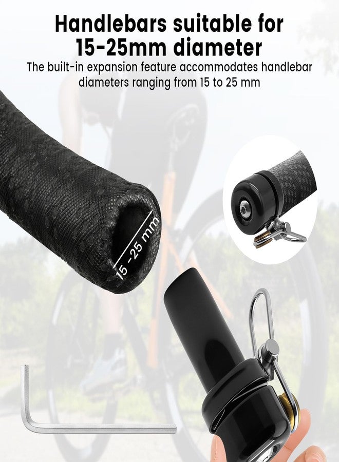 KCMOSGI Bike Bell Copper, Alloy Bicycle Bell Road Bike Bells for, Bicycle Bell Clear, Bicycle Handle Bells Ring, Suitable for 18-25mm Handlebar, 100db Bell Lound - Image 2