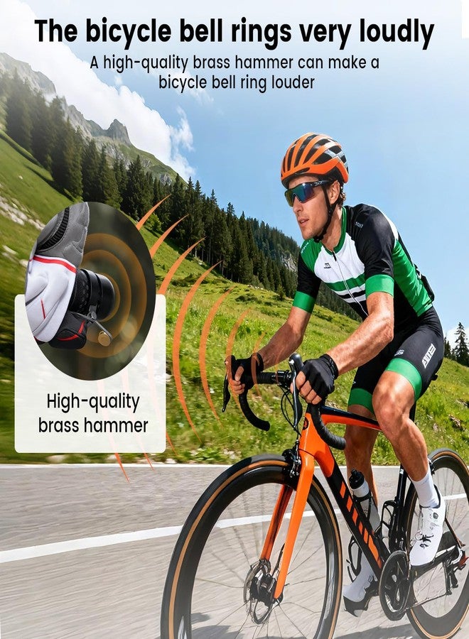 KCMOSGI Bike Bell Copper, Alloy Bicycle Bell Road Bike Bells for, Bicycle Bell Clear, Bicycle Handle Bells Ring, Suitable for 18-25mm Handlebar, 100db Bell Lound - Image 3