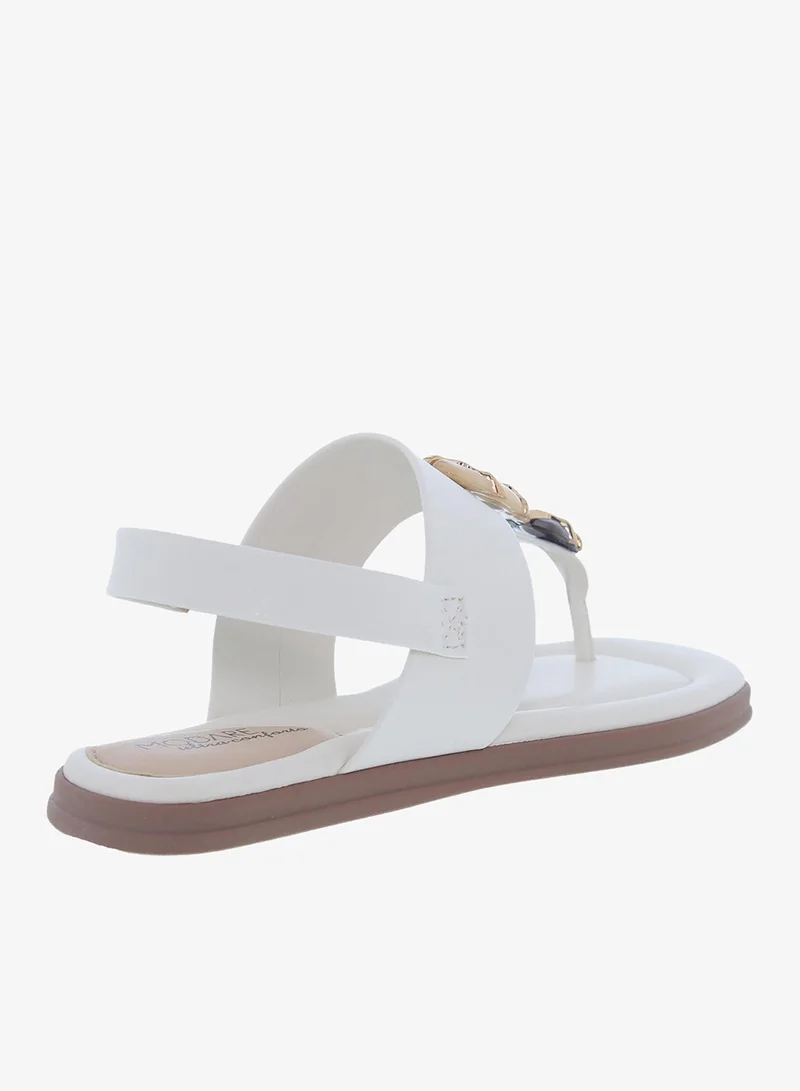 Modare Off White Modare Women’s Flat Sandals with Back Strap – Secure Fit and Lightweight Daily Wear for Women | Best Price UAE
