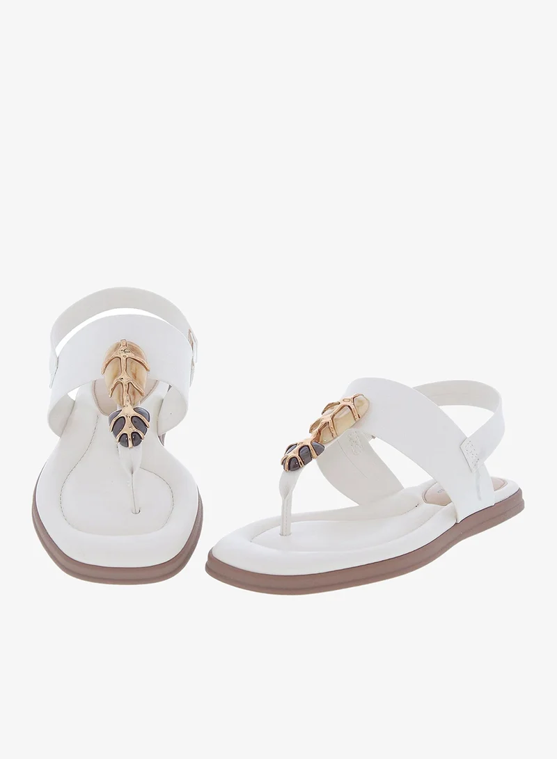 Modare Off White Modare Women’s Flat Sandals with Back Strap – Secure Fit and Lightweight Daily Wear for Women | Best Price UAE