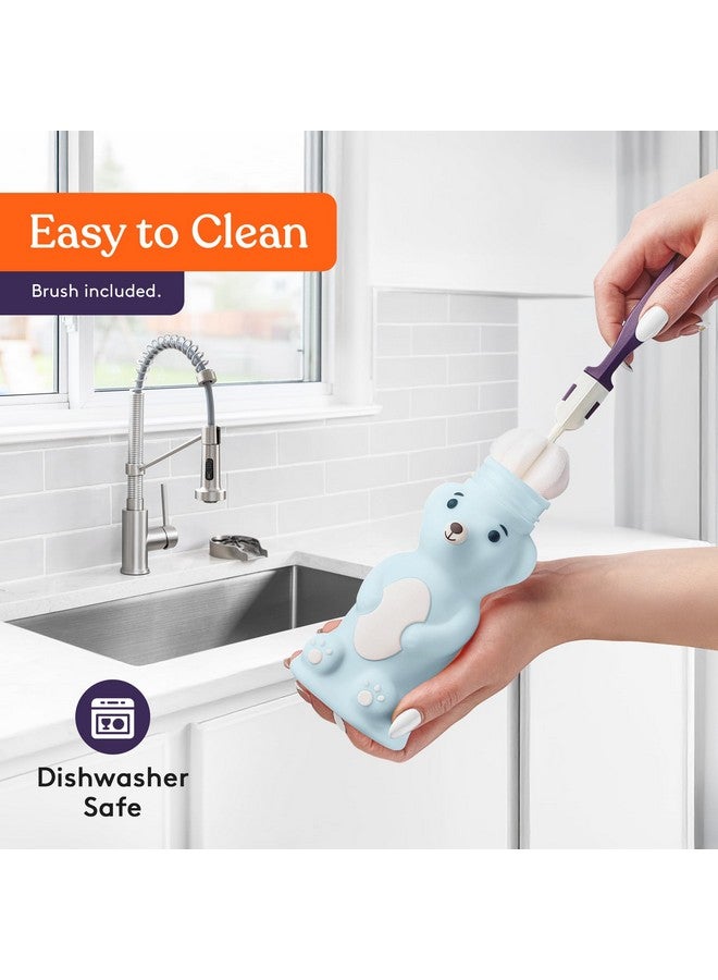 Special Supplies Honey Bear Straw Cup Long Straws, Squeezable Therapy and Special Needs Assistive Drink Container, Spill Proof and Leak Resistant Lid (Pack of 1 Bottle and 3 Straws) - Image 4