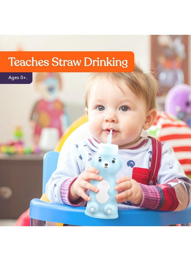Special Supplies Honey Bear Straw Cup Long Straws, Squeezable Therapy and Special Needs Assistive Drink Container, Spill Proof and Leak Resistant Lid (Pack of 1 Bottle and 3 Straws) - Image 5