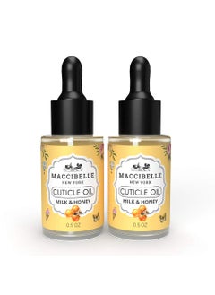 Maccibelle Cuticle Oil Milk and Honey 05 oz Heals Dry Cracked Cuticles 2 pcs