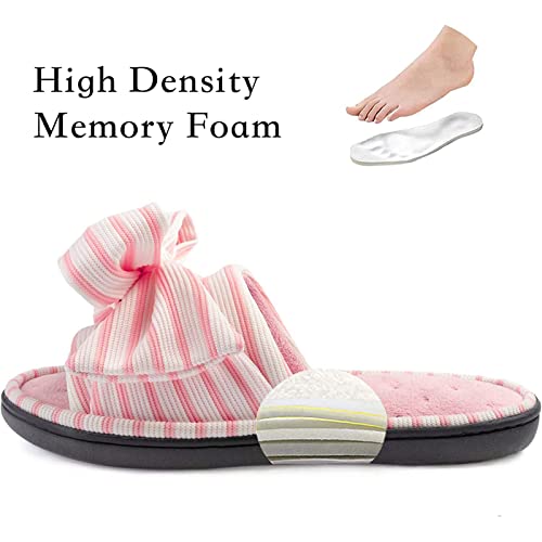 ULTRAIDEAS Women's Eurytides Slide Slippers Memory Foam House Shoes, Pink, 9-10 - Image 2