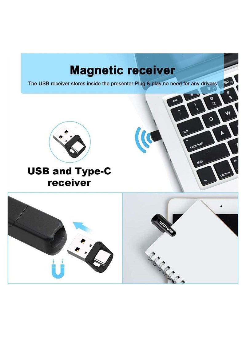 DMG TECH - PPT Slide Clicker, Wireless Presenter Remote, with Hyperlink, Volume Remote Control PowerPoint Office Presentation Clickerk, for Keynote/PPT/Mac/PC/Laptop - Image 1