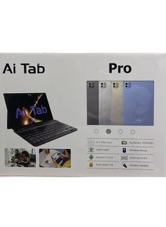 Ai Tab Pro Tablet with Arabic Keyboard, Wireless Mouse Android 13 10.1" FHD Screen 16GB RAM 1TB ROM - with Powerful 10,000mAh Battery Silver  - Image 3