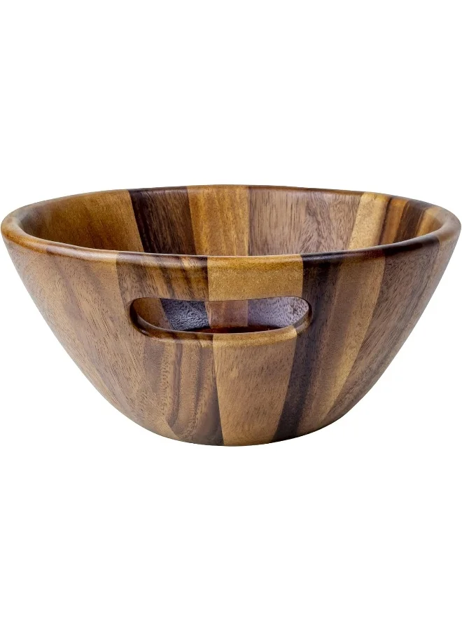 BILLI Wooden Slant Lip Bowl With Cut Out Handle