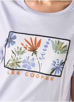 Lee Cooper تي شيرت بتصميم شعار مزرر على شكل دائري  - Image 3