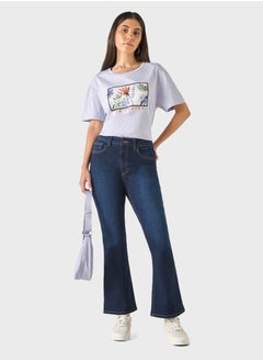 Lee Cooper تي شيرت بتصميم شعار مزرر على شكل دائري  - Image 4