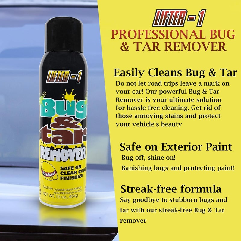 LIFTER-1 Bug & Tar Removers Tough Bugs and Tar from Automobiles, 16.0 ounces - Image 1