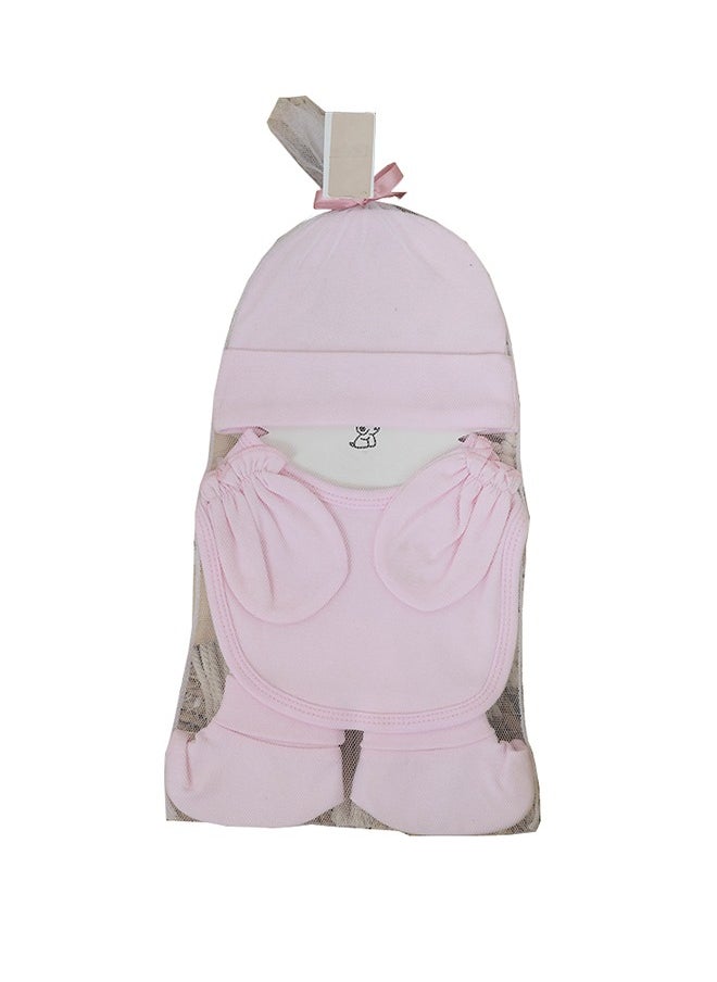 FUN MOMENT - Infant Beanie Hat And Mittens Set With Bib - Image 1