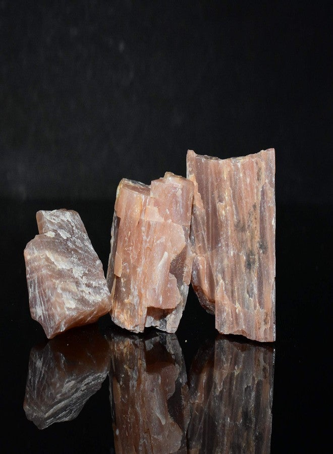 Pyramid Tatva Raw 50 Gm Rough Stone Natural Healing Crystal Stone Reiki Chakra Balancing (Peach Moonstone) - Image 5
