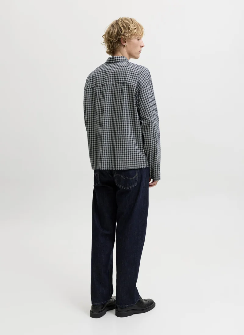 جاك اند جونز Small Checked Long Sleeve Shirt
