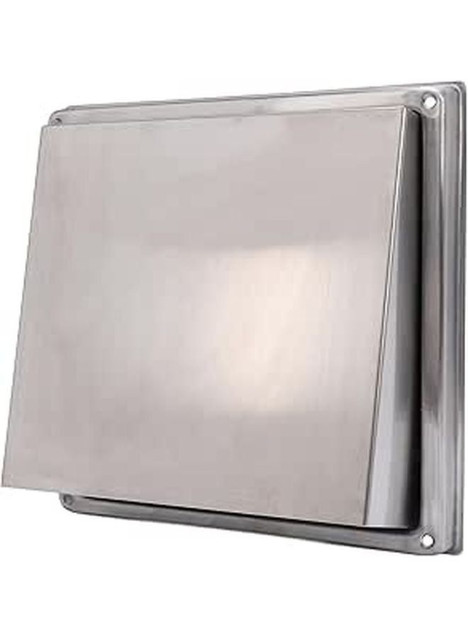 Stainless Steel 100mm Square Exterior Wall Air Vent Cover for Bathroom Kitchen - Image 1