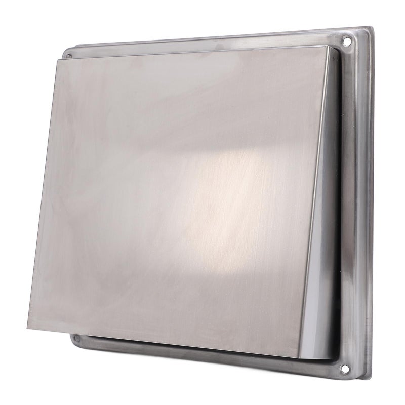 Stainless Steel 100mm Square Exterior Wall Air Vent Cover for Bathroom Kitchen - Image 2