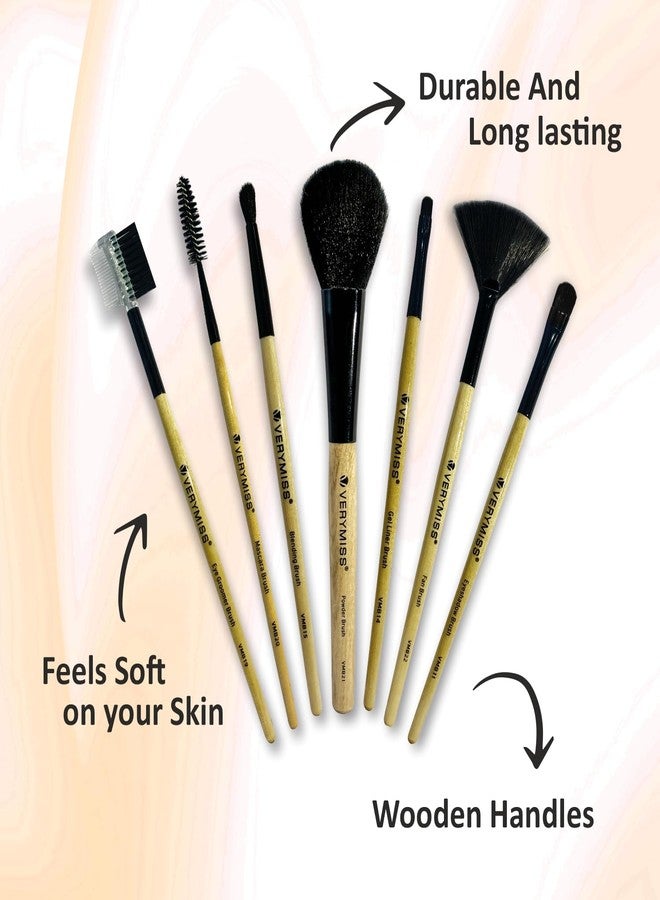 Verymiss 8 to 8 Makeup Brush I Soft Bristles I Comfortable Wooden Handle I Soft and comfortable I Vegan I Skin Friendly I Easy Washable (POWDER BRUSH) - Image 4