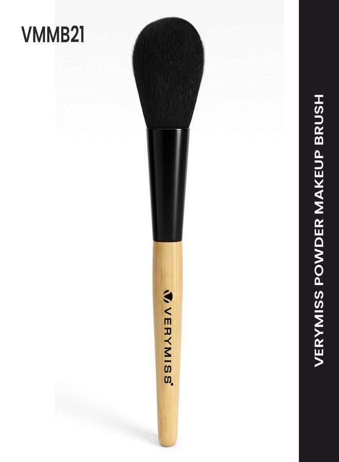 Verymiss 8 to 8 Makeup Brush I Soft Bristles I Comfortable Wooden Handle I Soft and comfortable I Vegan I Skin Friendly I Easy Washable (POWDER BRUSH) - Image 3