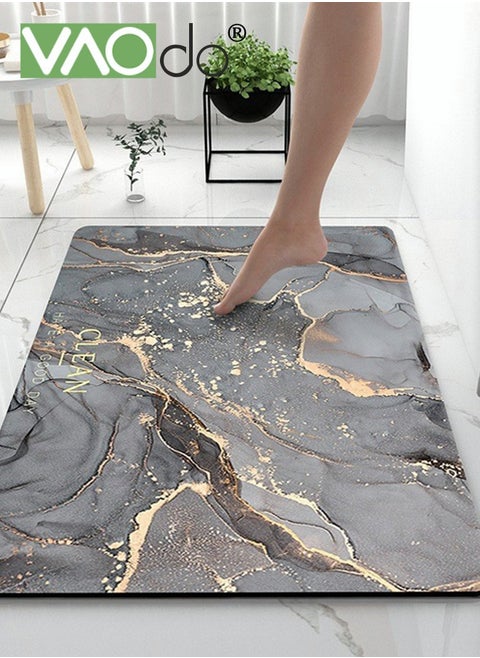 Bath Mat Super Absorbent Bathroom Cushion Toilet Absorbent Non-Slip Mat Not Moldy Kitchen Porch Floor Mat