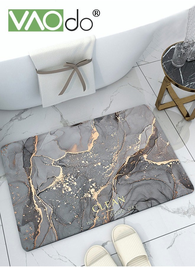 VAOdo - Bath Mat Super Absorbent Bathroom Cushion Toilet Absorbent Non-Slip Mat Not Moldy Kitchen Porch Floor Mat - Image 1