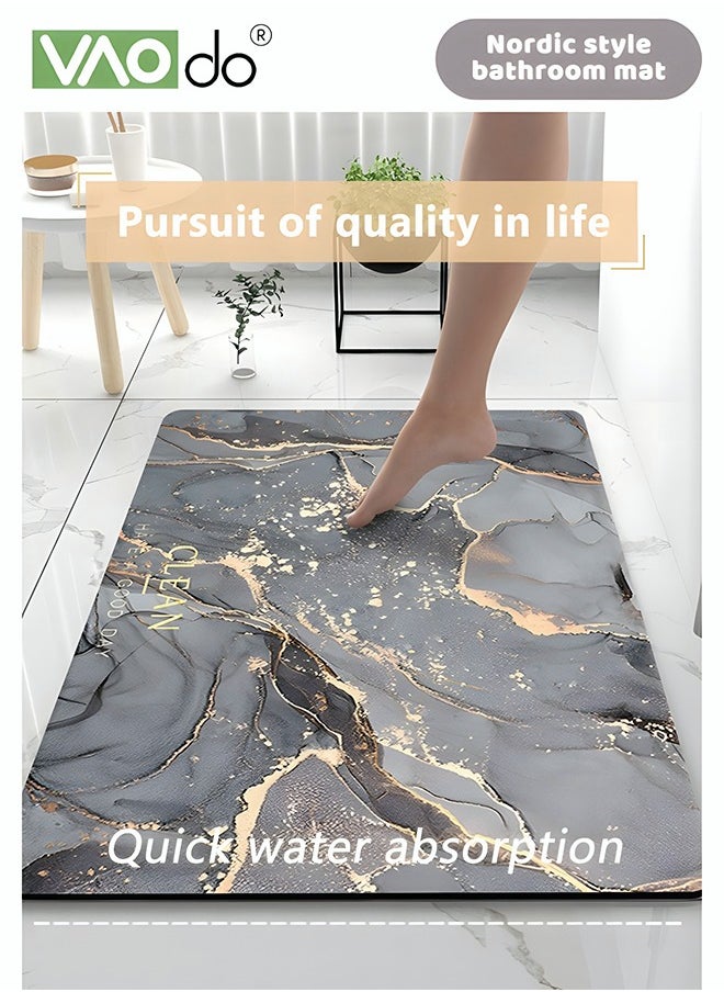 VAOdo - Bath Mat Super Absorbent Bathroom Cushion Toilet Absorbent Non-Slip Mat Not Moldy Kitchen Porch Floor Mat - Image 1