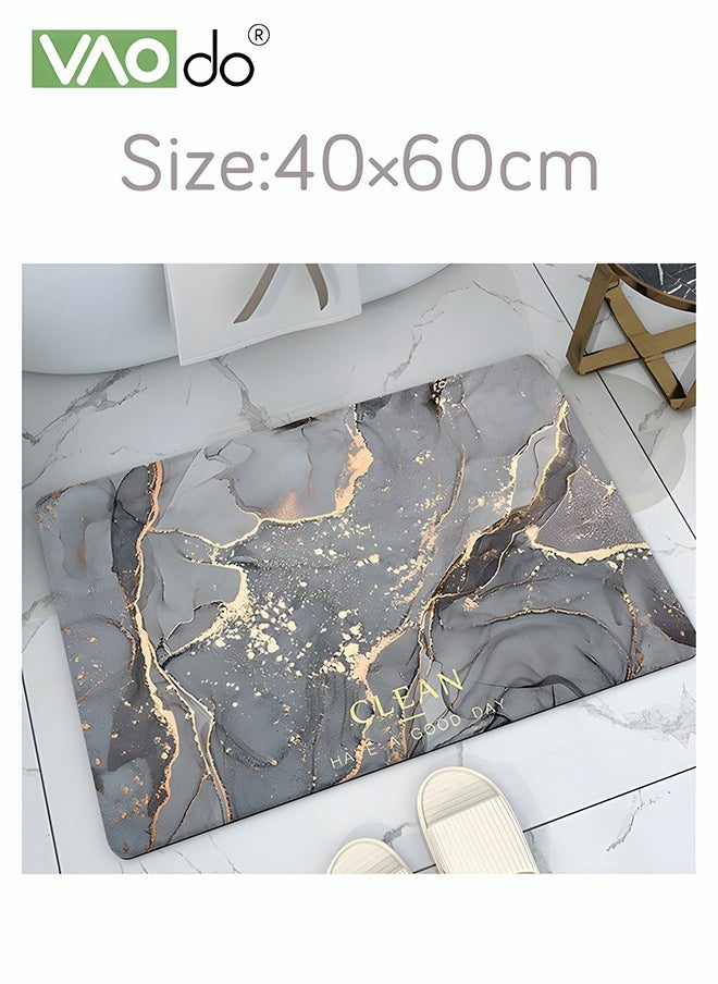 VAOdo - Bath Mat Super Absorbent Bathroom Cushion Toilet Absorbent Non-Slip Mat Not Moldy Kitchen Porch Floor Mat - Image 1
