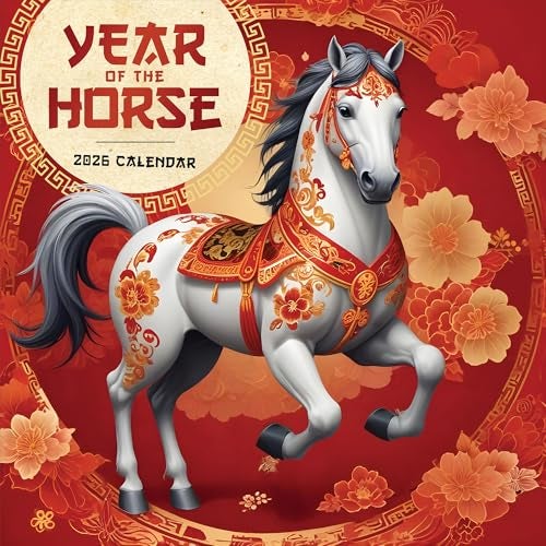 TF Publishing 2026 Year of the Horse Wall Calendar - Large Grids for Appointments and Scheduling - Vertical Monthly Wall Calendar 2026 w/Premium Matte Paper for Home and Office Organization - 12x12in - Image 1