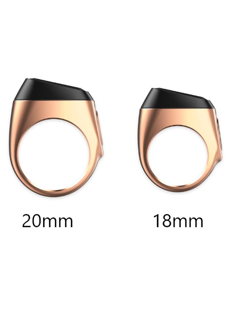 iQIBLA Smart Tasbih Zikr Metal Ring 20MM Rose Gold  - Image 4