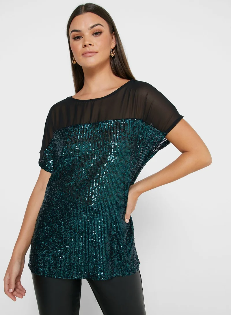 Wallis Sequin Detail Top