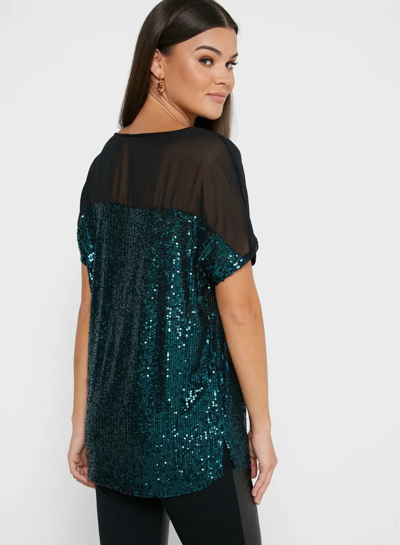 Wallis Sequin Detail Top
