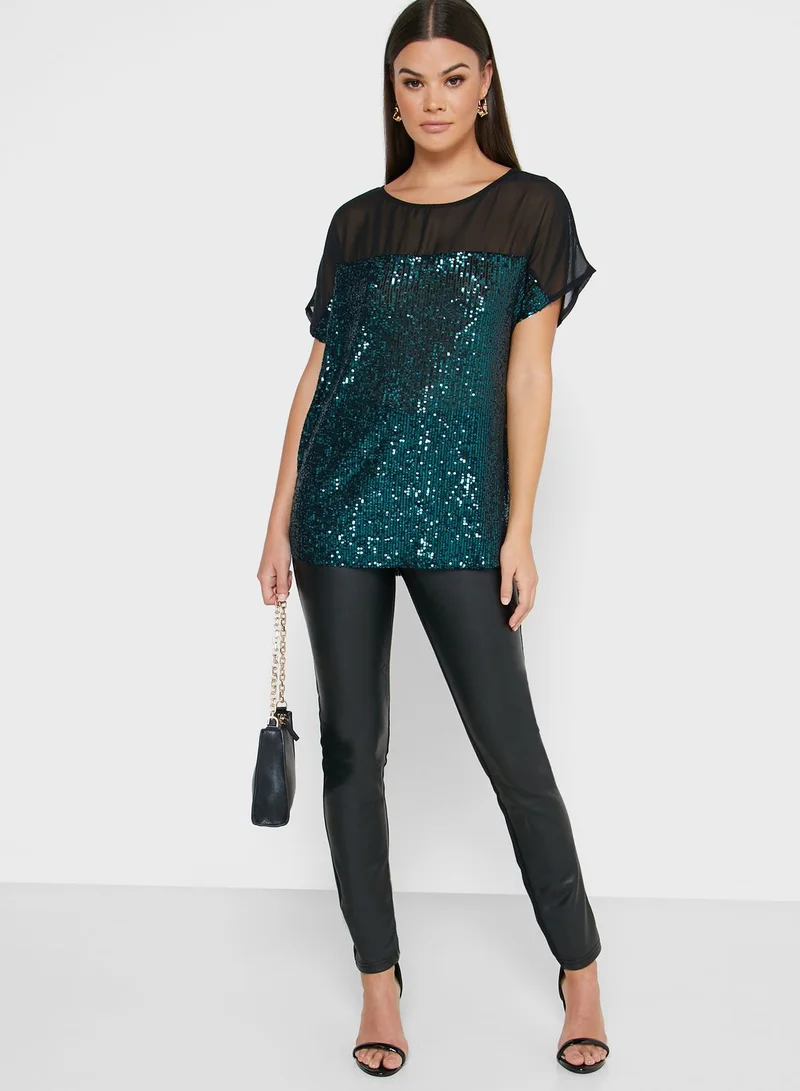 Wallis Sequin Detail Top