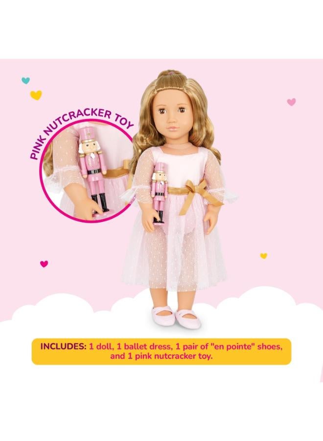 Our Generation 18-inch Ballerina Doll, Wavy Blonde Hair, Brown Eyes, Ballet Dress, Nutcracker Accessory, Natasha - Image 4