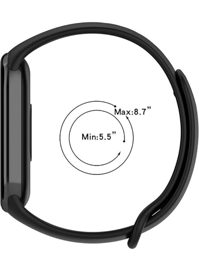 HablTech Silicone Strap Compatible for Xiaomi 10/9/8 Adjustable Sport Wrist Strap for Women Men for Xiaomi Mi Band 8/9/10 Smart Watch - Image 3