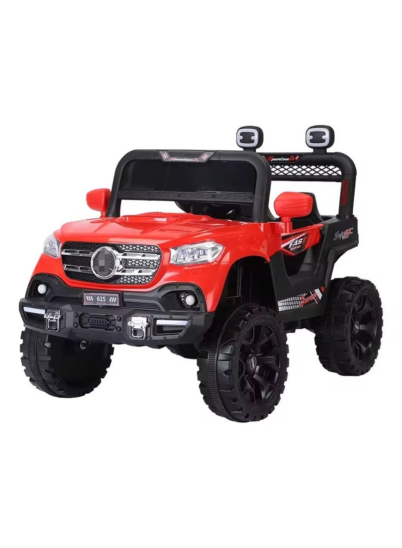 ضحكة  DEHKAH سيارة جيب كهربائية للأطفال 12 فولت – مع تحكم عن بعد، بلوتوث وUSB - Image 4