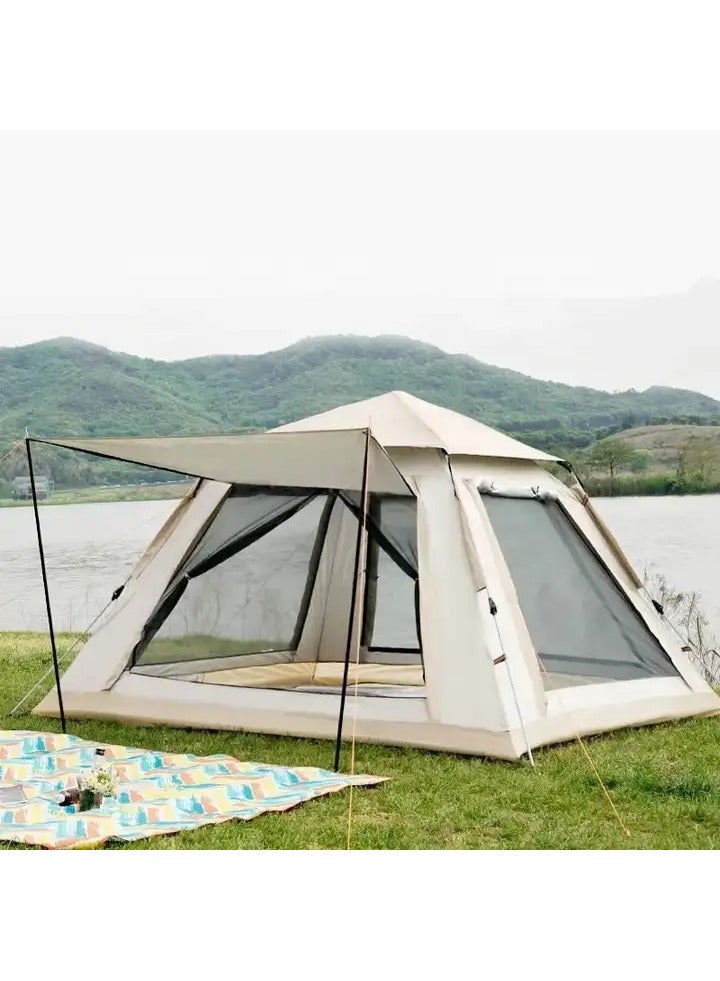 Inflatable Outdoor park 3-6 people Coated silver tent canopy portable automatic camping tent - Image 2