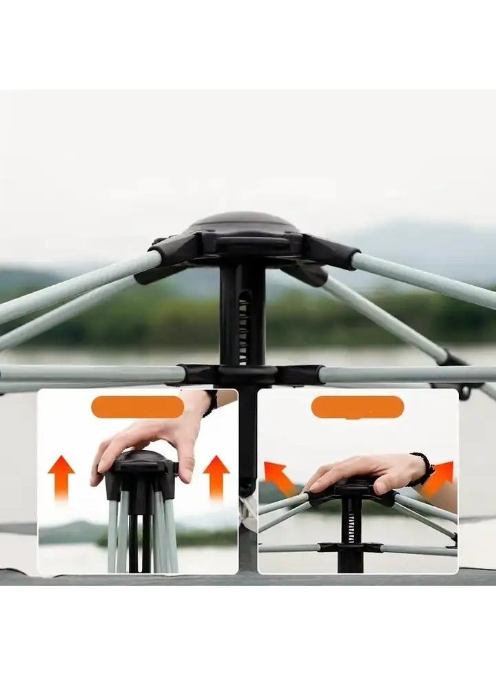 Inflatable Outdoor park 3-6 people Coated silver tent canopy portable automatic camping tent - Image 3
