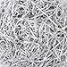 LJY Glitter Raffia Paper Shreds 100g Crinkle Cut Filler for Gift Wrapping Basket Filling Wedding Decorations Party Supplies and DIY Crafts Shredded Confetti Strands Glitter Silver - Image 1