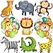 Bolake 40 PCS Safari Jungle Animal Balloons Wild One Birthday Decorations Various Jungle Animal Balloons Monkey Elephant Zebra Leopard for Kids Safari Baby Shower Decorations - Image 3