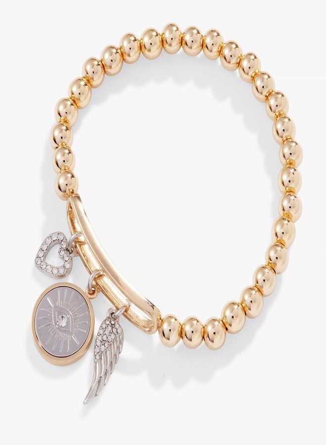 Alex and Ani A22EESTBRSG,Evil Eye Charm Stretch Bracelet,Shiny Gold,Gold 30B00008, Bracelets - Image 2