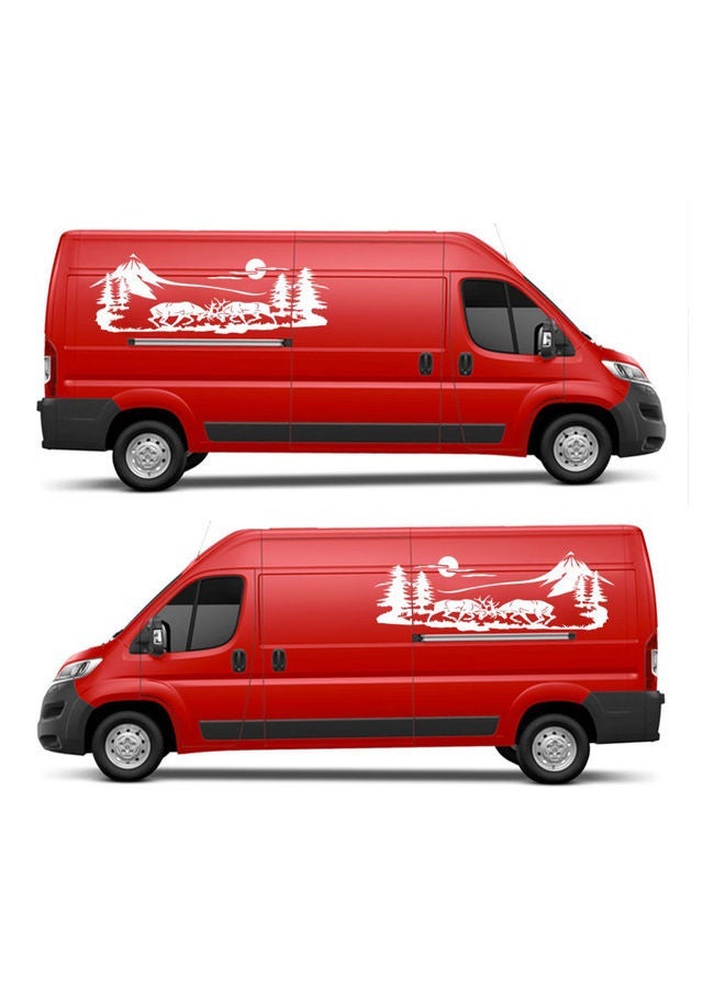 NIBEMINENT 2-Piece Mountain Forest Graphic Car Stickers - Image 2