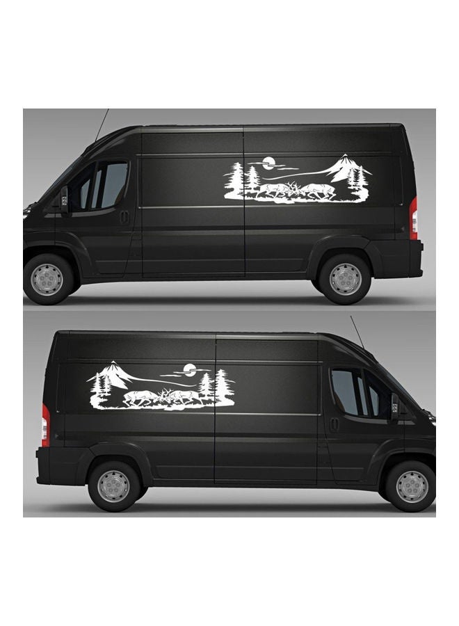 NIBEMINENT 2-Piece Mountain Forest Graphic Car Stickers - Image 3