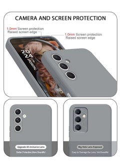 Wtech Samsung Galaxy F15 / M15 5G 2024 Premium Liquid Silicone Case Cover Grey  - Image 4
