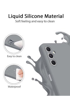 Wtech Samsung Galaxy F15 / M15 5G 2024 Premium Liquid Silicone Case Cover Grey  - Image 2