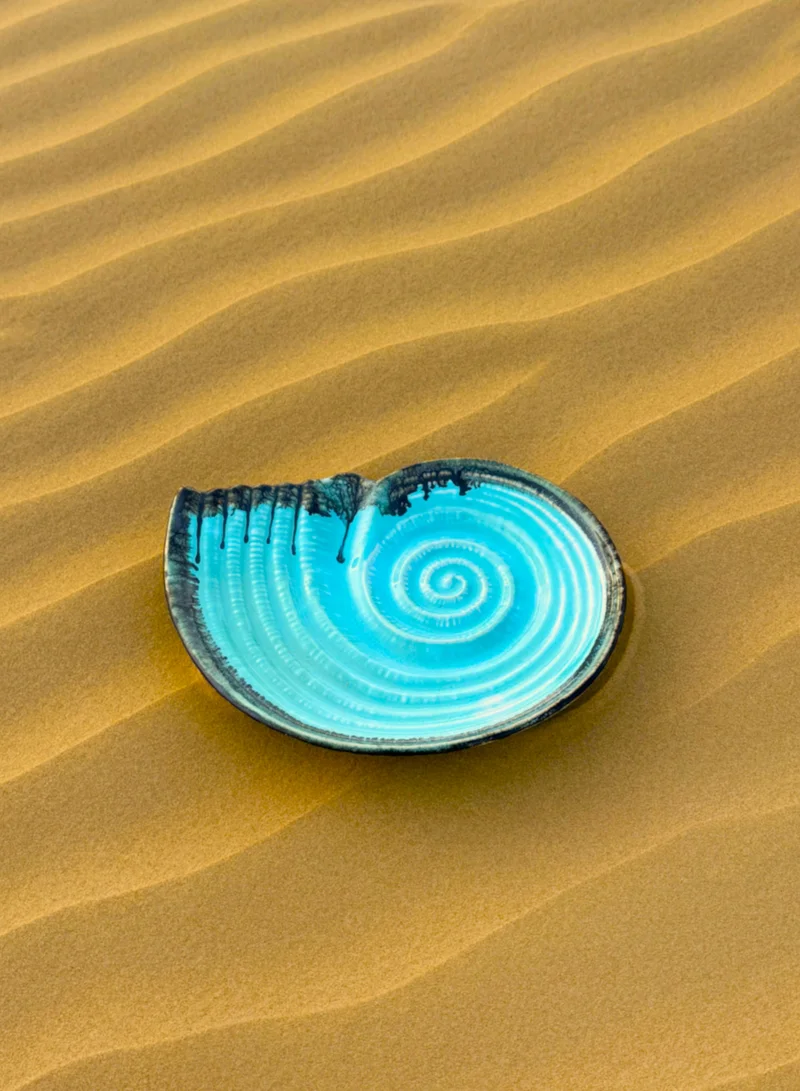 Tohfa Luxe TohfaLuxe Shell Handmade Ceramic Serving Platter