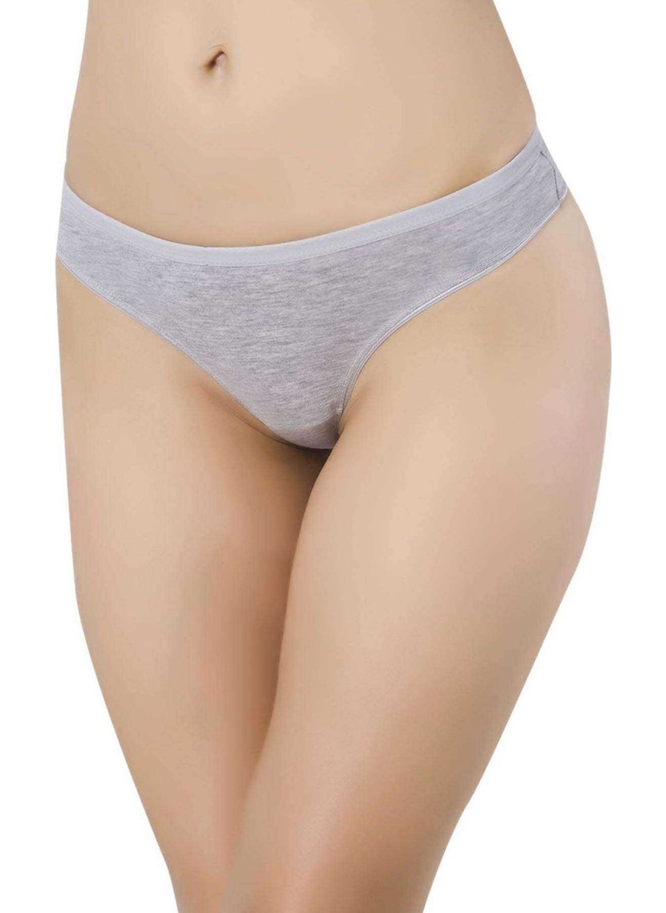 Nefertiya Padded Rope Suspender Half Undershirt Bustier Panties Set Gray  - Image 3