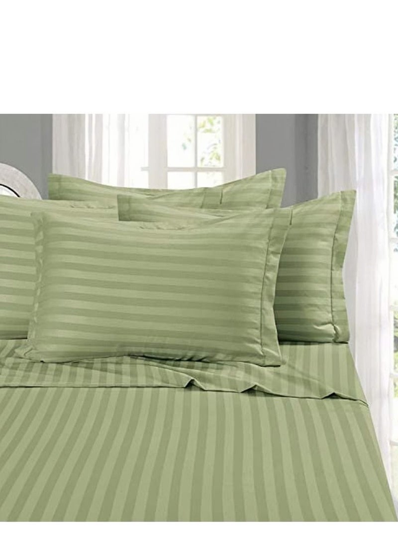 Genetic Luxurious Green with stripes Comforter Set Bedding Set  - Image 2