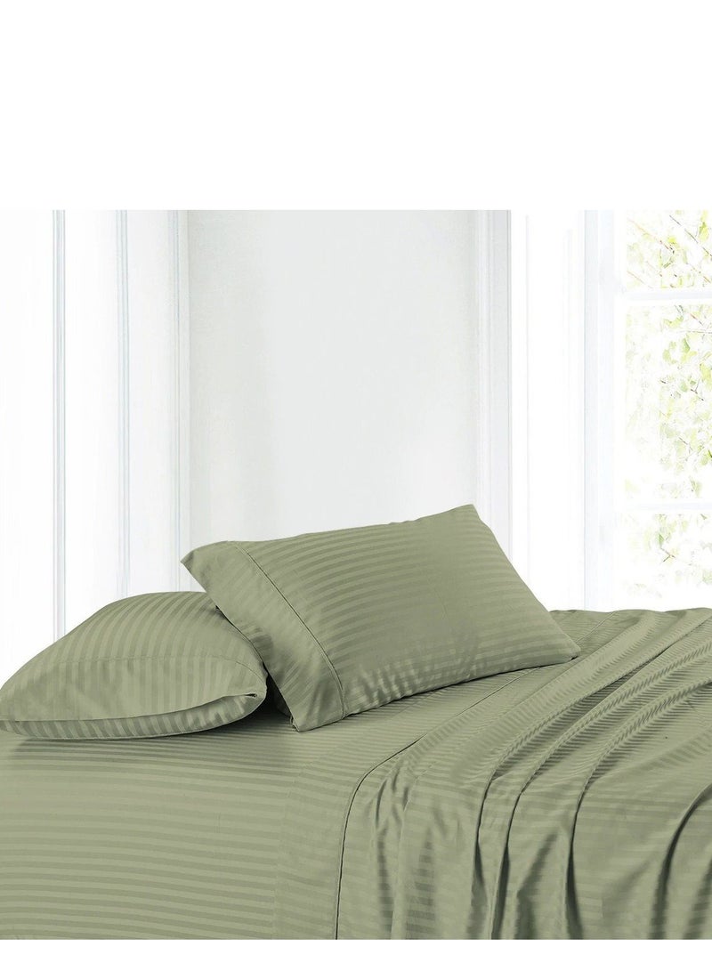 Genetic Luxurious Green with stripes Comforter Set Bedding Set  - Image 3