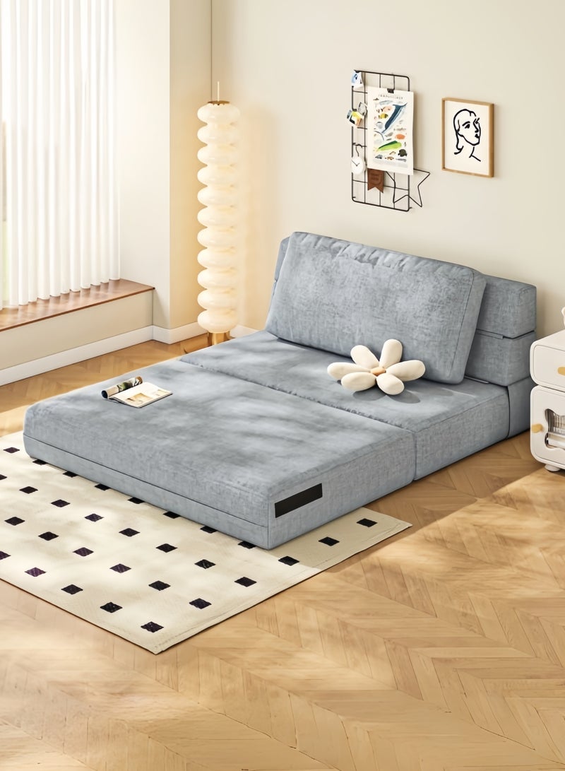 Amoyls 3-in-1 Convertible Sofa Bed - Multifunctional Sofa for Sitting, Lounging & Sleeping with High-Resilience Foam & Breathable Linen Fabric - Image 1