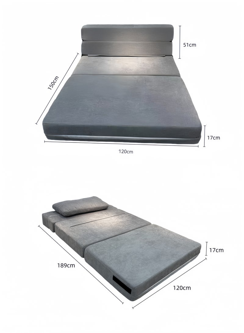 Amoyls 3-in-1 Convertible Sofa Bed - Multifunctional Sofa for Sitting, Lounging & Sleeping with High-Resilience Foam & Breathable Linen Fabric - Image 3